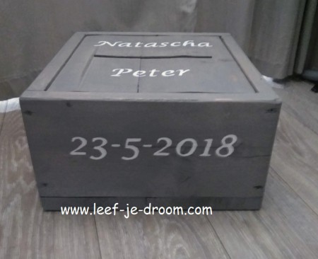 Enveloppenkist van steigerhout